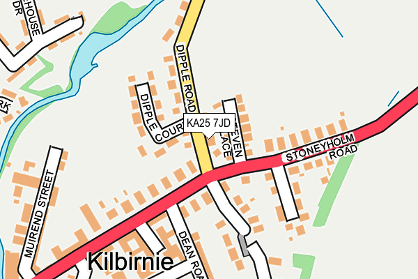 KA25 7JD map - OS OpenMap – Local (Ordnance Survey)