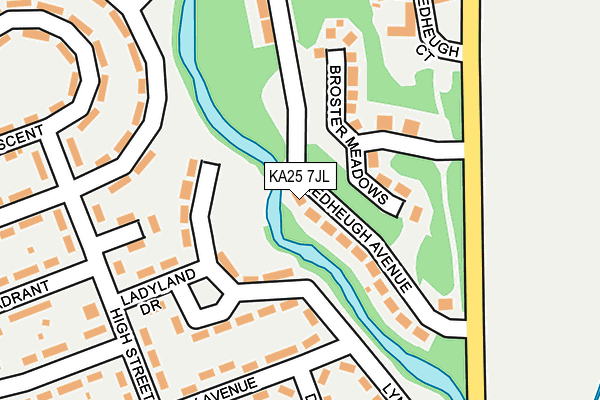 KA25 7JL map - OS OpenMap – Local (Ordnance Survey)