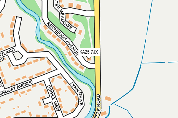 KA25 7JX map - OS OpenMap – Local (Ordnance Survey)