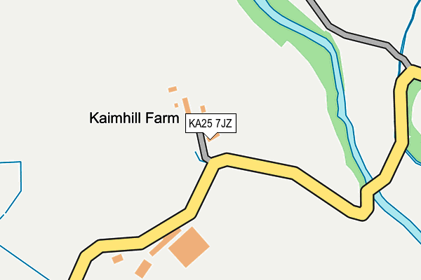 KA25 7JZ map - OS OpenMap – Local (Ordnance Survey)