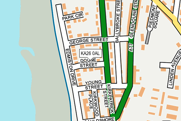 KA26 0AL map - OS OpenMap – Local (Ordnance Survey)