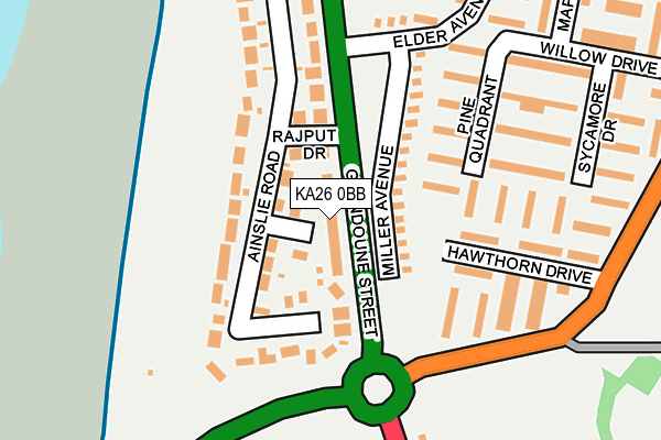 KA26 0BB map - OS OpenMap – Local (Ordnance Survey)