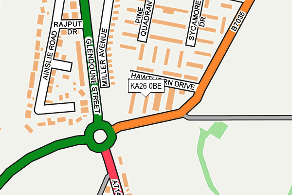 KA26 0BE map - OS OpenMap – Local (Ordnance Survey)