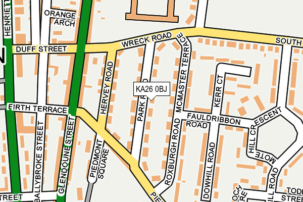KA26 0BJ map - OS OpenMap – Local (Ordnance Survey)