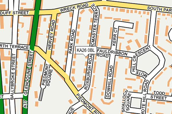 KA26 0BL map - OS OpenMap – Local (Ordnance Survey)