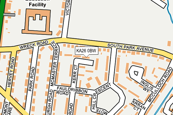 KA26 0BW map - OS OpenMap – Local (Ordnance Survey)