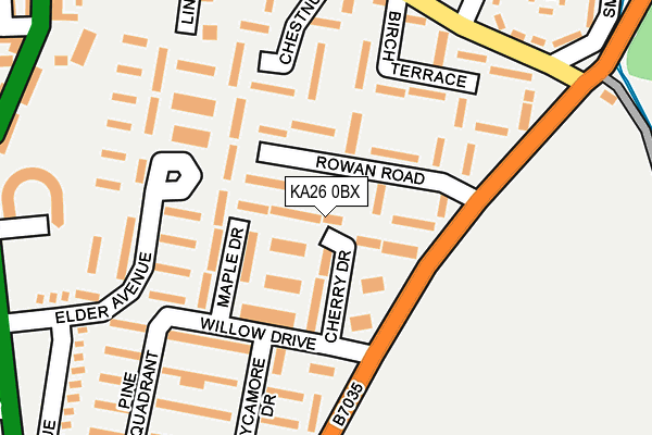 KA26 0BX map - OS OpenMap – Local (Ordnance Survey)