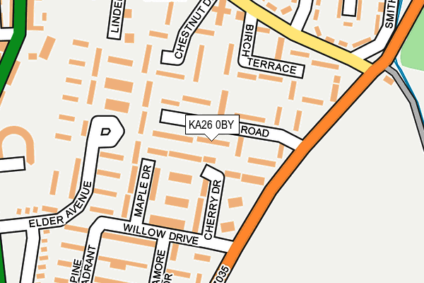 KA26 0BY map - OS OpenMap – Local (Ordnance Survey)