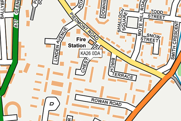 KA26 0DA map - OS OpenMap – Local (Ordnance Survey)