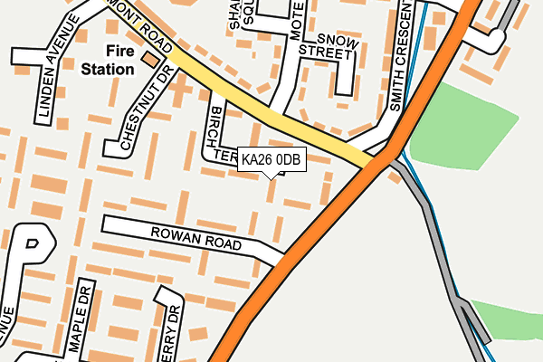 KA26 0DB map - OS OpenMap – Local (Ordnance Survey)