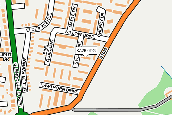 KA26 0DG map - OS OpenMap – Local (Ordnance Survey)