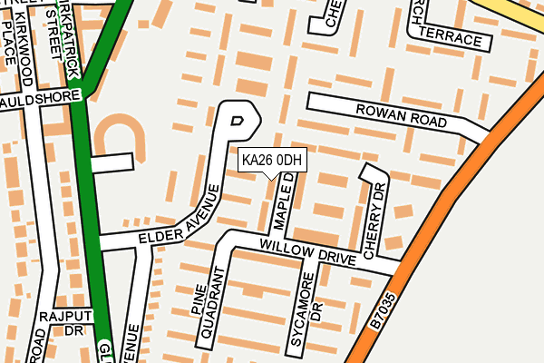 KA26 0DH map - OS OpenMap – Local (Ordnance Survey)