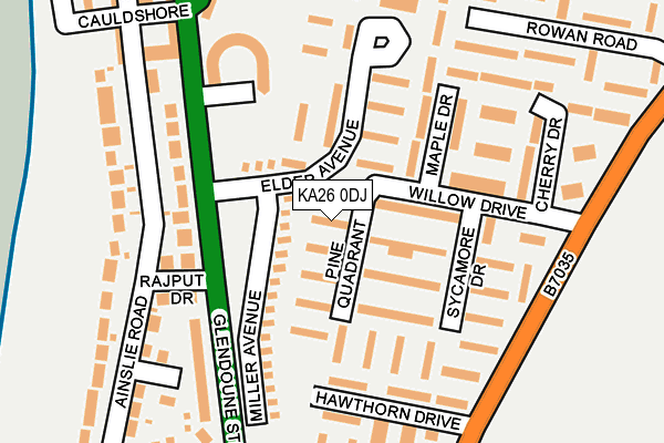 KA26 0DJ map - OS OpenMap – Local (Ordnance Survey)