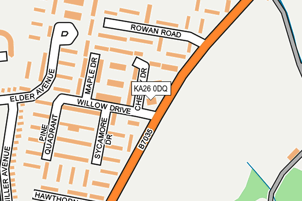 KA26 0DQ map - OS OpenMap – Local (Ordnance Survey)