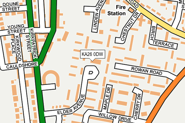KA26 0DW map - OS OpenMap – Local (Ordnance Survey)