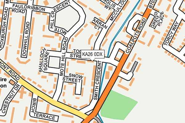 KA26 0DX map - OS OpenMap – Local (Ordnance Survey)