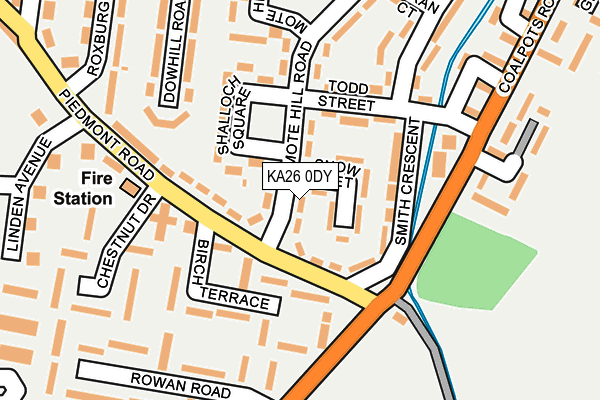 KA26 0DY map - OS OpenMap – Local (Ordnance Survey)