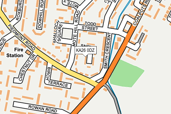 KA26 0DZ map - OS OpenMap – Local (Ordnance Survey)