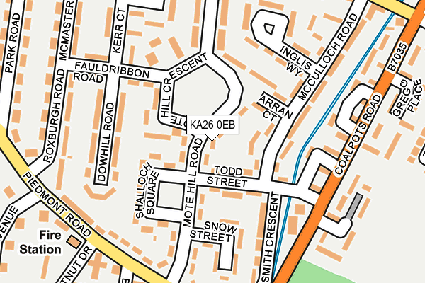 KA26 0EB map - OS OpenMap – Local (Ordnance Survey)