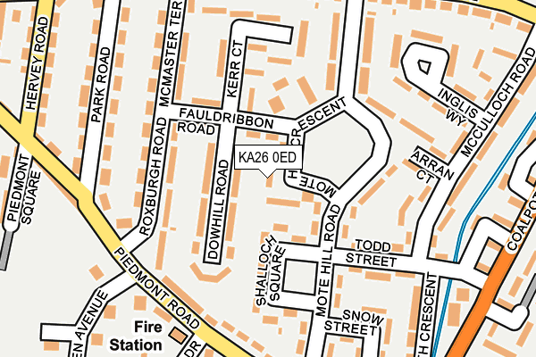 KA26 0ED map - OS OpenMap – Local (Ordnance Survey)