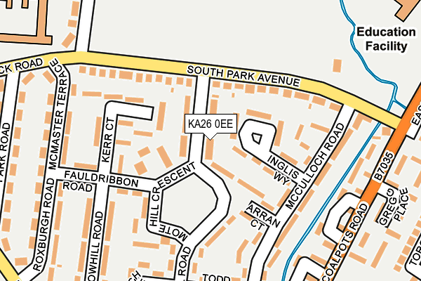KA26 0EE map - OS OpenMap – Local (Ordnance Survey)
