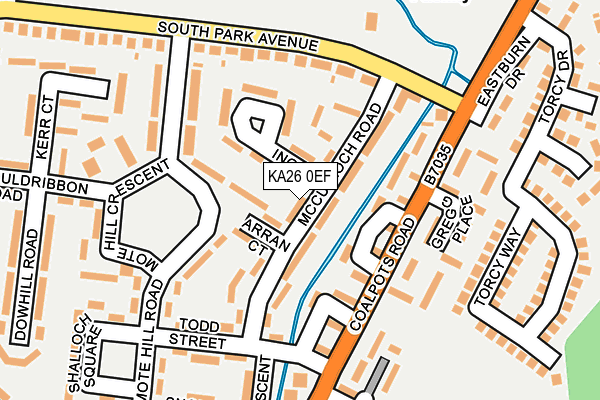 KA26 0EF map - OS OpenMap – Local (Ordnance Survey)