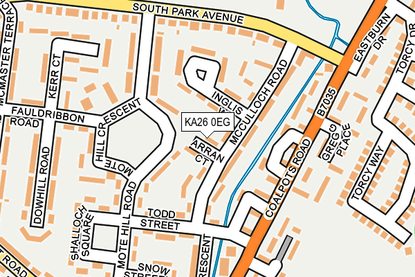 KA26 0EG map - OS OpenMap – Local (Ordnance Survey)