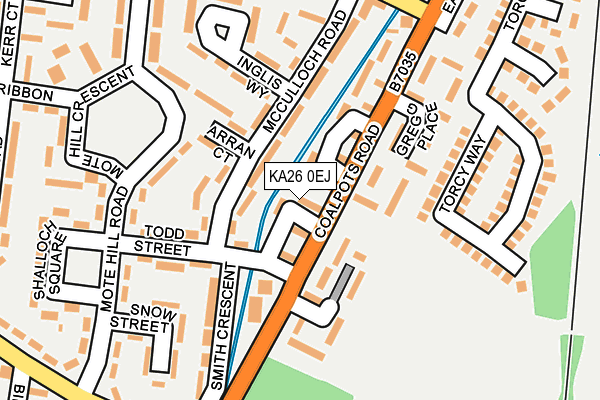 KA26 0EJ map - OS OpenMap – Local (Ordnance Survey)