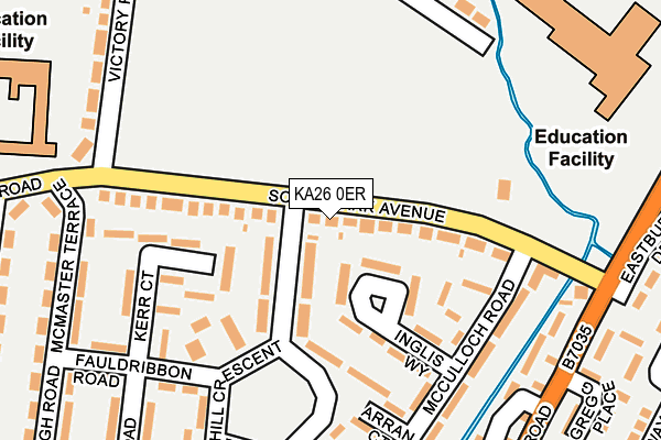 KA26 0ER map - OS OpenMap – Local (Ordnance Survey)