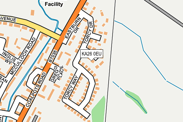 KA26 0EU map - OS OpenMap – Local (Ordnance Survey)