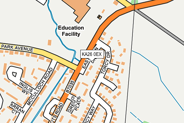 KA26 0EX map - OS OpenMap – Local (Ordnance Survey)