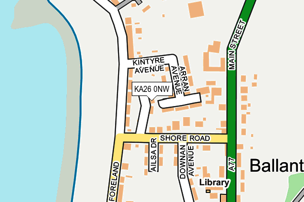 KA26 0NW map - OS OpenMap – Local (Ordnance Survey)
