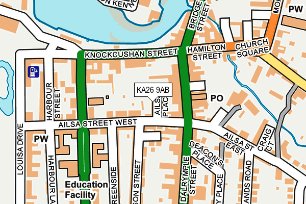 KA26 9AB map - OS OpenMap – Local (Ordnance Survey)