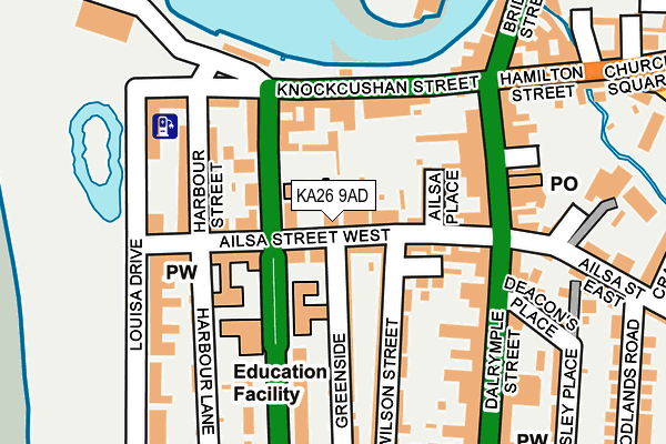 KA26 9AD map - OS OpenMap – Local (Ordnance Survey)