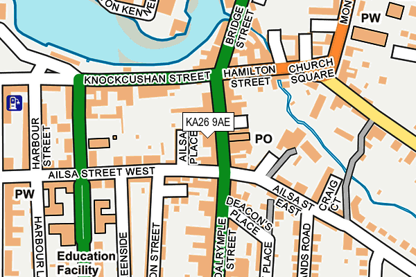KA26 9AE map - OS OpenMap – Local (Ordnance Survey)