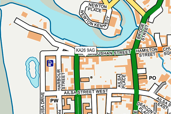 KA26 9AG map - OS OpenMap – Local (Ordnance Survey)