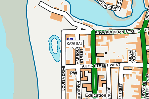 KA26 9AJ map - OS OpenMap – Local (Ordnance Survey)