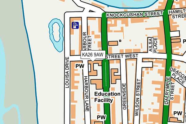 KA26 9AW map - OS OpenMap – Local (Ordnance Survey)