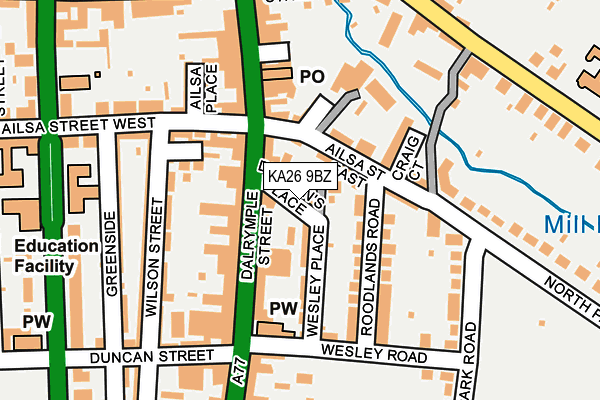 KA26 9BZ map - OS OpenMap – Local (Ordnance Survey)
