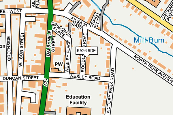 KA26 9DE map - OS OpenMap – Local (Ordnance Survey)