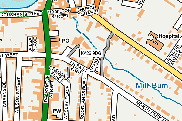 KA26 9DG map - OS OpenMap – Local (Ordnance Survey)