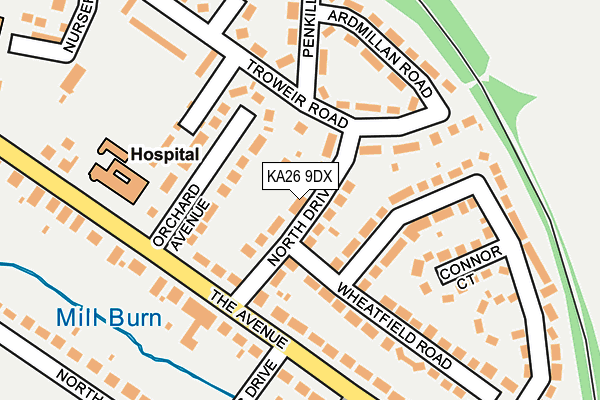 KA26 9DX map - OS OpenMap – Local (Ordnance Survey)