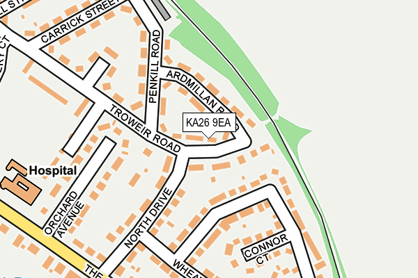 KA26 9EA map - OS OpenMap – Local (Ordnance Survey)