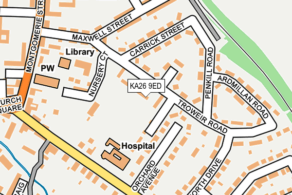 KA26 9ED map - OS OpenMap – Local (Ordnance Survey)