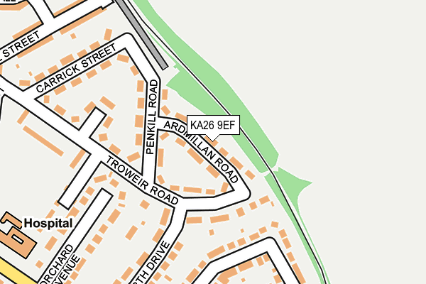 KA26 9EF map - OS OpenMap – Local (Ordnance Survey)
