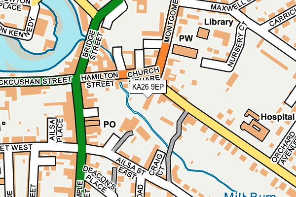 KA26 9EP map - OS OpenMap – Local (Ordnance Survey)