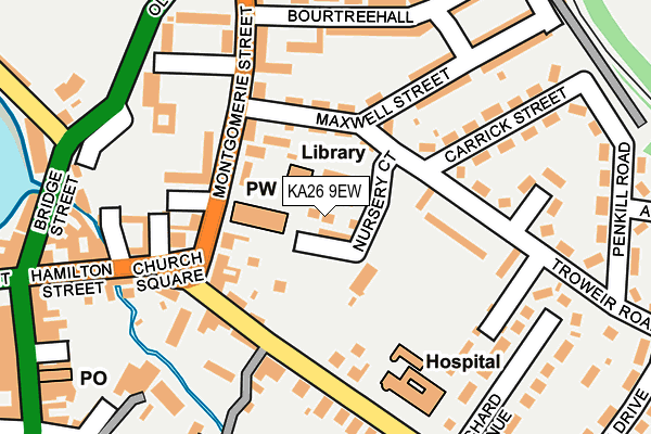 KA26 9EW map - OS OpenMap – Local (Ordnance Survey)