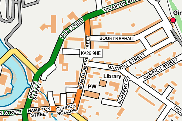 KA26 9HE map - OS OpenMap – Local (Ordnance Survey)