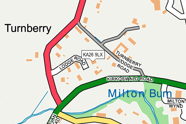 KA26 9LX map - OS OpenMap – Local (Ordnance Survey)