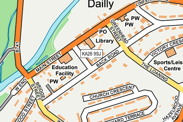 KA26 9SJ map - OS OpenMap – Local (Ordnance Survey)